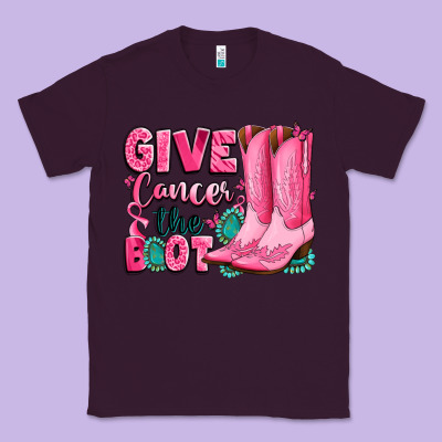 Give Cancer The Boot Classic Tee Designed By Lillyallendesigns
