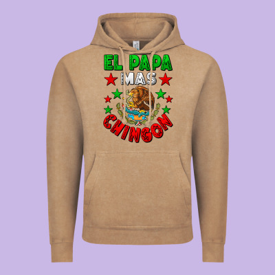 El Papa Mas Chingon Mexican Flag Vintage Hoodie Designed By Lillyallendesigns
