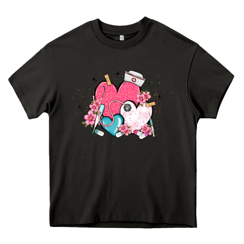 Nurse Hearts Heavy Core Tee by MaliasSmallBusiness | Teevron