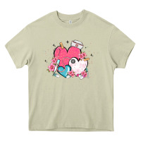 Mossy nurse hearts Heavy Core Tee - MaliasSmallBusiness