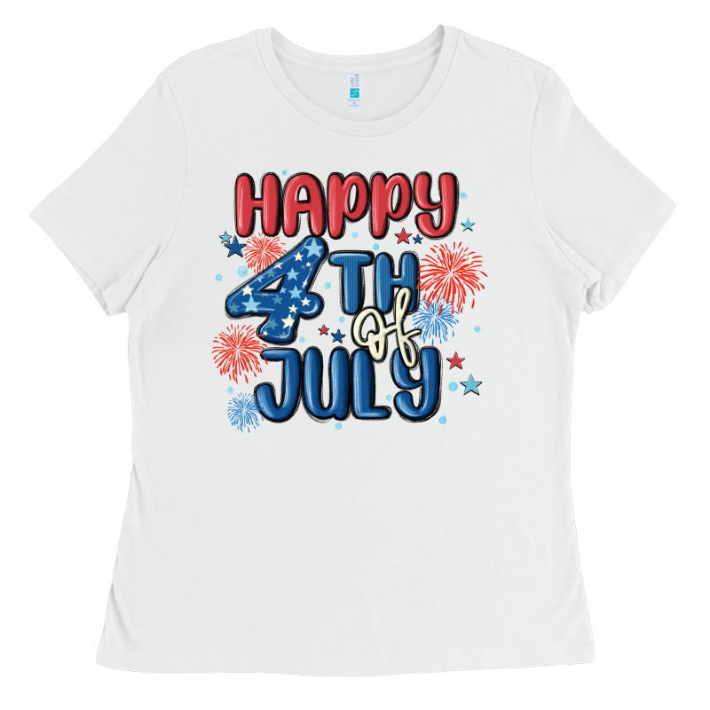 Happy 4th Of July Ladies Tee by MaliasSmallBusiness | Teevron