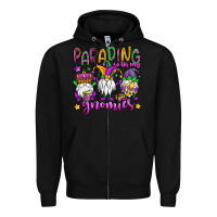 Black parading with my gnomies Zipper Hoodie - OliviaCreatesArt