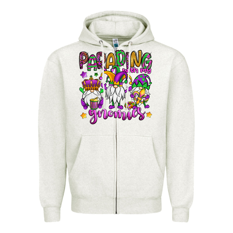 Parading With My Gnomies Zipper Hoodie by OliviaCreatesArt | Teevron