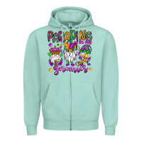 Seafoam parading with my gnomies Zipper Hoodie - OliviaCreatesArt
