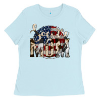 Baby Blue soccer mom Ladies Tee - Jasminsmagicworld