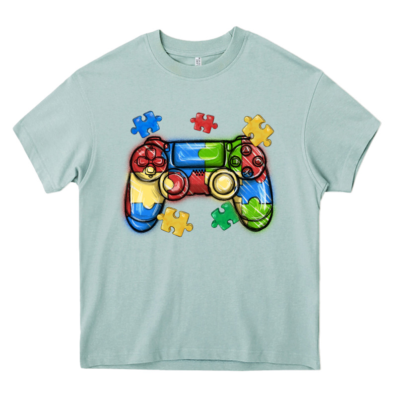 Autism Awareness Video Game Controller Heavy Core Tee by MaliasSmallBusiness | Teevron