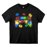 Black autism awareness video game controller Heavy Core Tee - MaliasSmallBusiness
