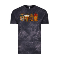 Cloud Black leopard and cowhide drink Vintage Tee - RacoonDesign
