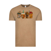 Vintage Coffee leopard and cowhide drink Vintage Tee - RacoonDesign