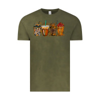 Vintage Olive leopard and cowhide drink Vintage Tee - RacoonDesign