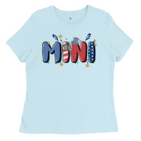 Baby Blue 4th july mini Ladies Tee - MaliasSmallBusiness