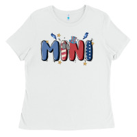 White 4th july mini Ladies Tee - MaliasSmallBusiness
