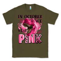 Army Green in october we wear pink dinosaur Classic Tee - LillyAllenDesigns