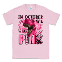 Bubblegum Pink in october we wear pink dinosaur Classic Tee - LillyAllenDesigns
