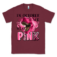 Burgundy in october we wear pink dinosaur Classic Tee - LillyAllenDesigns
