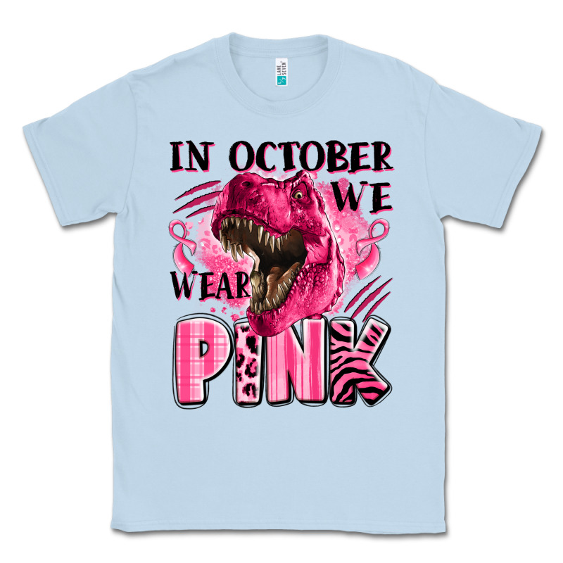 In October We Wear Pink Dinosaur Classic Tee by LillyAllenDesigns | Teevron