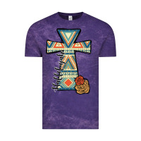Cloud Purple halleluljah aztec cross Vintage Tee - JahusDesignShop