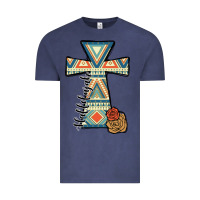 Vintage Denim halleluljah aztec cross Vintage Tee - JahusDesignShop