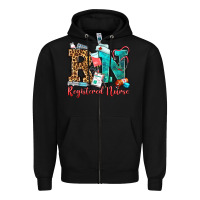 Black registered nurse Zipper Hoodie - OliviaCreatesArt
