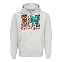 Dove Grey registered nurse Zipper Hoodie - OliviaCreatesArt