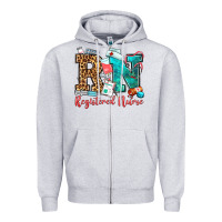 Heather Grey registered nurse Zipper Hoodie - OliviaCreatesArt