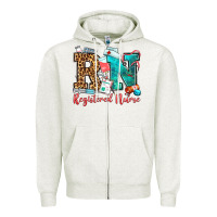Oatmeal Heather registered nurse Zipper Hoodie - OliviaCreatesArt