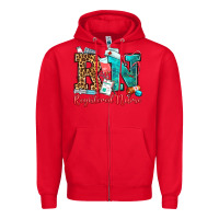Red registered nurse Zipper Hoodie - OliviaCreatesArt