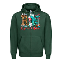 Sports Green registered nurse Zipper Hoodie - OliviaCreatesArt