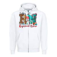 White registered nurse Zipper Hoodie - OliviaCreatesArt