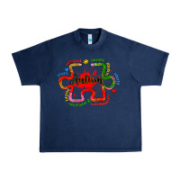 Navy autism teacher pencil Urban Heavy Tee - Artiststas