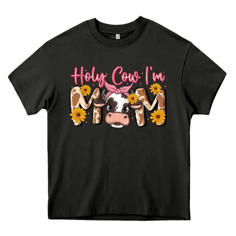 Holy Cow I'm Mom Heavy Core Tee by MaliasSmallBusiness | Teevron