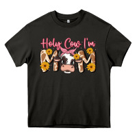 Asphalt holy cow i'm mom Heavy Core Tee - MaliasSmallBusiness