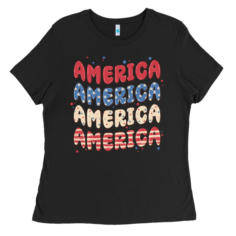 America Ladies Tee by MaliasSmallBusiness | Teevron