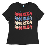Black america Ladies Tee - MaliasSmallBusiness