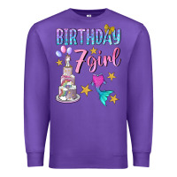 Purple birthday girl 7 Premium Sweatshirt - BundleAndBundleShop