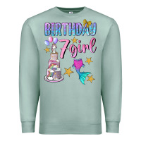 Seafoam birthday girl 7 Premium Sweatshirt - BundleAndBundleShop