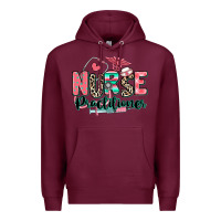 Burgundy nurse practitioner Premium Hoodie - RanaPortraitStore