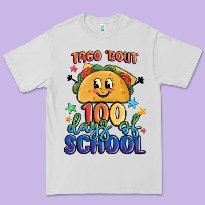 Taco Bout 100 Days Of School Premium Tee Designed By Maliassmallbusiness