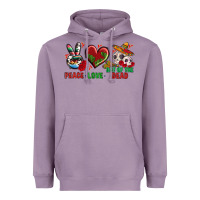 Lavender Peace Love Day Of The Dead Heavyweight Hoodie - BundleAndBundleShop