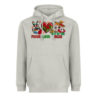 Peace Love Day Of The Dead Heavyweight Hoodie | Teevron