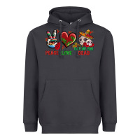 Smoke Peace Love Day Of The Dead Heavyweight Hoodie - BundleAndBundleShop