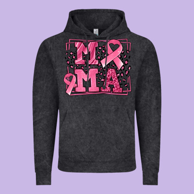 Breast Cancer Awareness Mama Ribbon Vintage Hoodie Designed By Lillyallendesigns