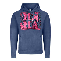 Vintage Denim Breast Cancer Awareness mama ribbon Vintage Hoodie - LillyAllenDesigns