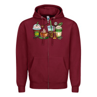 Burgundy lawyer coffee cups Zipper Hoodie - OliviaCreatesArt