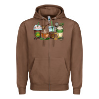 Chestnut lawyer coffee cups Zipper Hoodie - OliviaCreatesArt