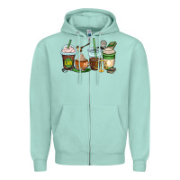 Seafoam lawyer coffee cups Zipper Hoodie - OliviaCreatesArt