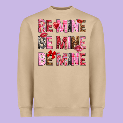 Be Mine Be Mine Be Mine Valentine's Day Heavyweight Sweatshirt Designed By Howdyjamesfarm