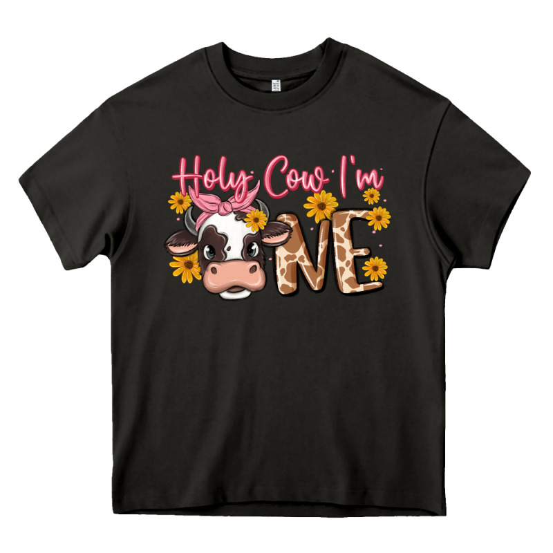 Holy Cow I'm One Heavy Core Tee by MaliasSmallBusiness | Teevron