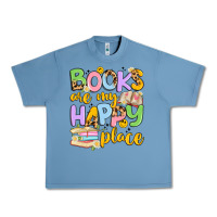 Pebble Blue books are my happy place Urban Heavy Tee - Artiststas