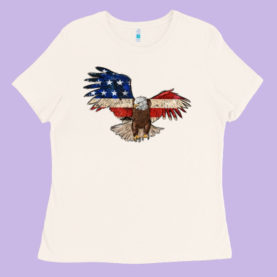 4th July Eagle Ladies Tee Designed By Maliassmallbusiness